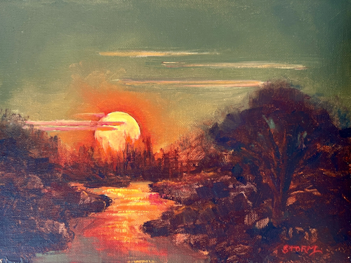 Crimson Glow 6x8 $475 at Hunter Wolff Gallery